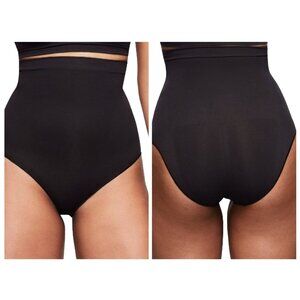 Skims High-Waisted Shapewear Briefs Women XXS Nylon Spandex Black